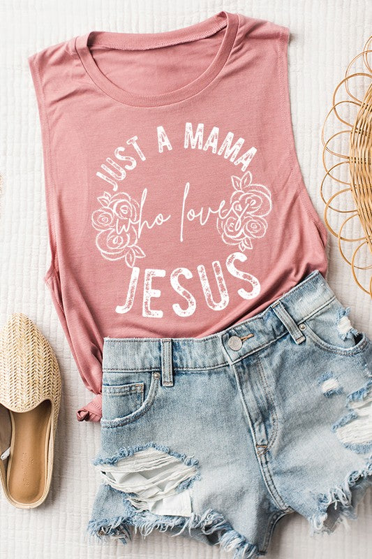Sólo una mamá que ama a Jesús Muscle Tank