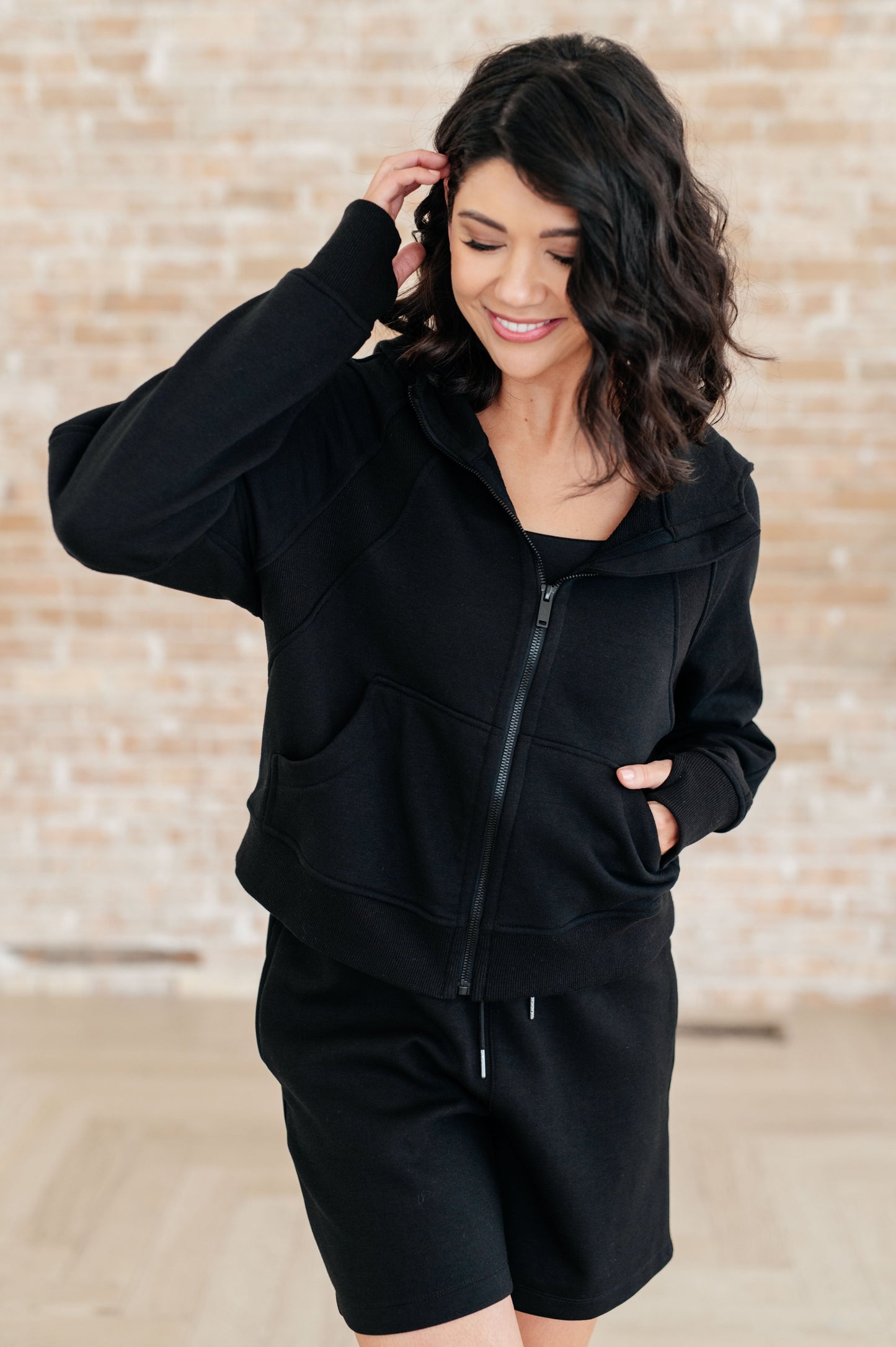 Chaqueta con cremallera Sun or Shade en negro
