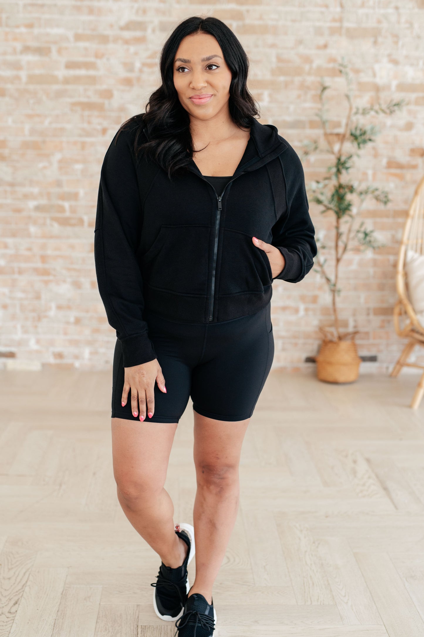 Chaqueta con cremallera Sun or Shade en negro