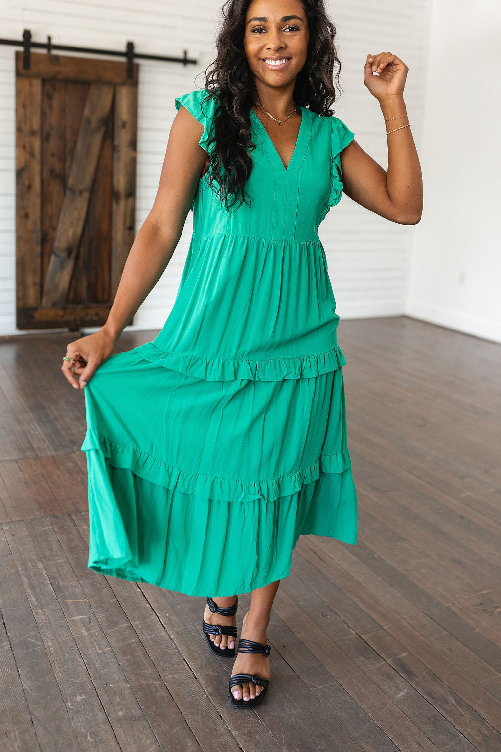 Vestido midi escalonado de Tiers in Heaven