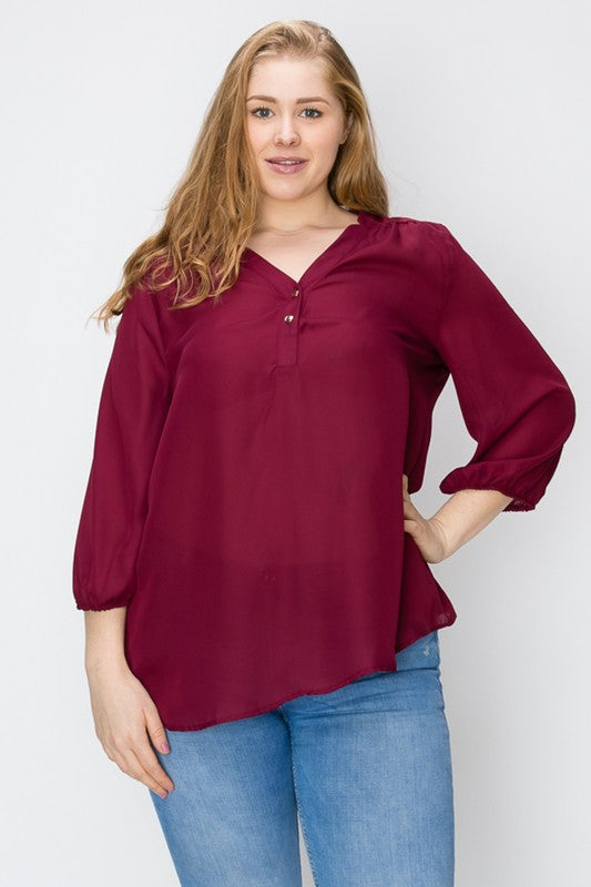 Plus Size Simple Blouse