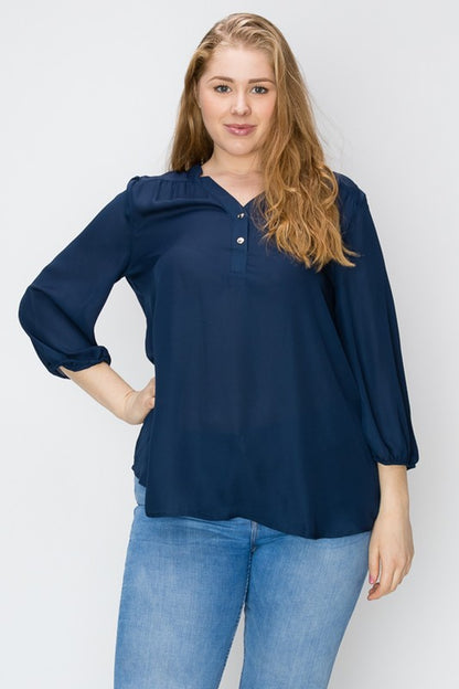 Plus Size Simple Blouse