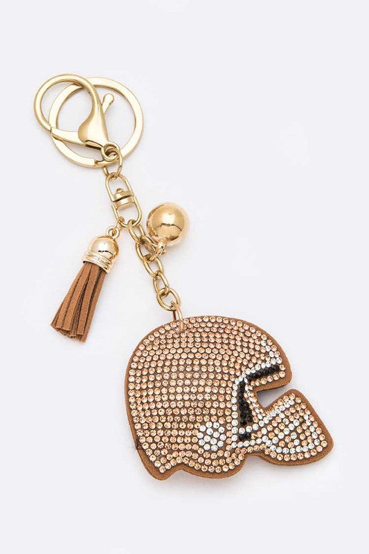 Topaz Football Helmet Team Color Pillow Key Chain