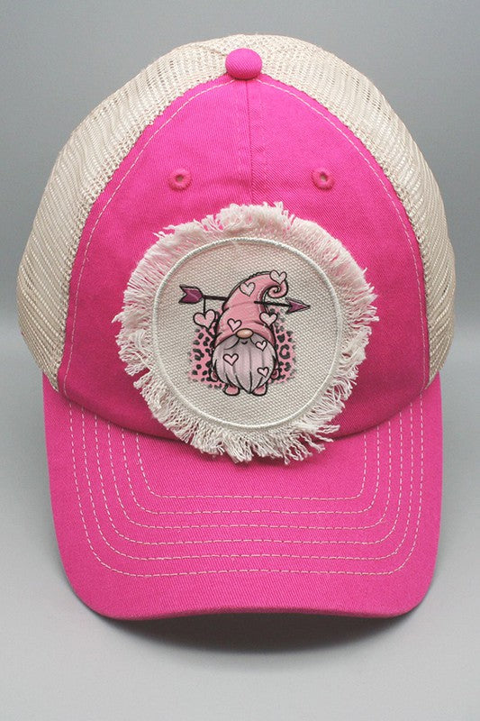 Valentines Day Hat Pink Leopard Gnome Cap