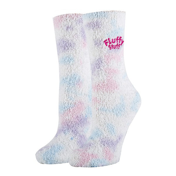 Womens Fuzzy Crew Socks - Fluffy Stuff