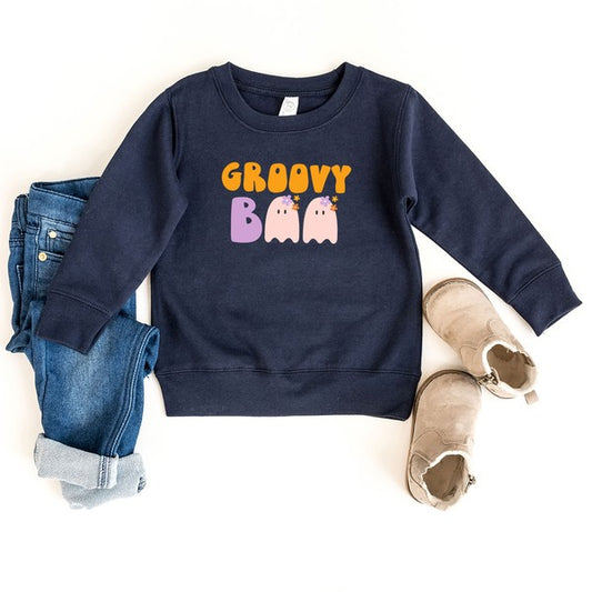 Groovy Boo Ghost Toddler Graphic Sweatshirt