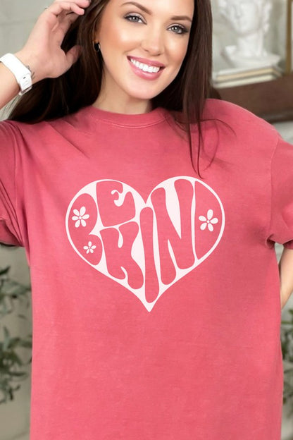 Be Kind Heart Comfort Colors Graphic Tee