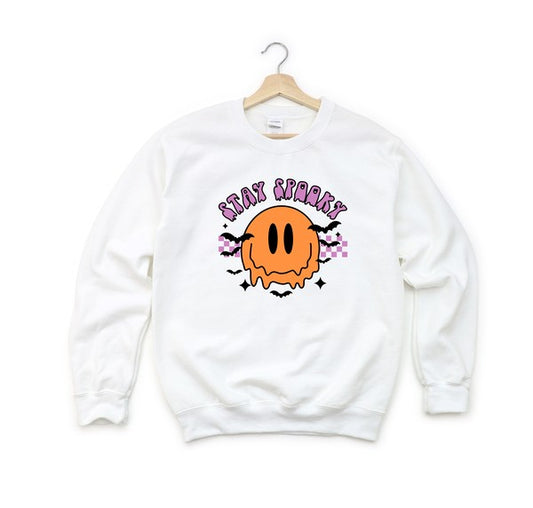 Stay Spooky Smiley Bats Youth Sweatshirt