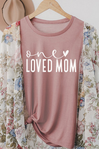 One Loved Mom Heart Muscle Tank Top