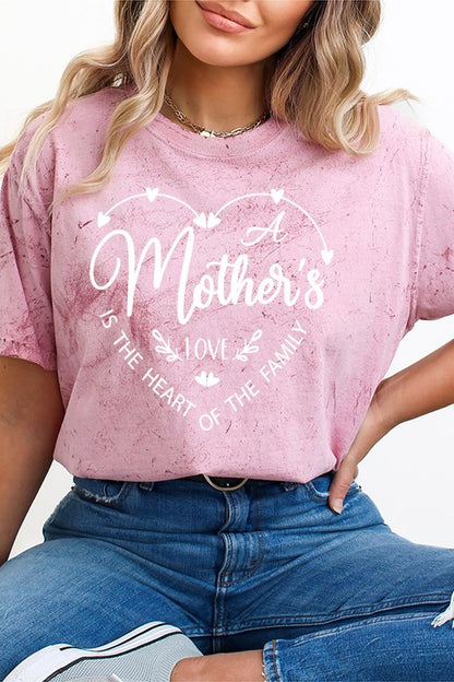 Mother's Love Heart of Family Color Burst Tee