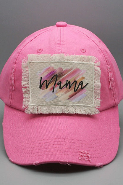 Mother's Day Mama Script Strokes Patch Hat