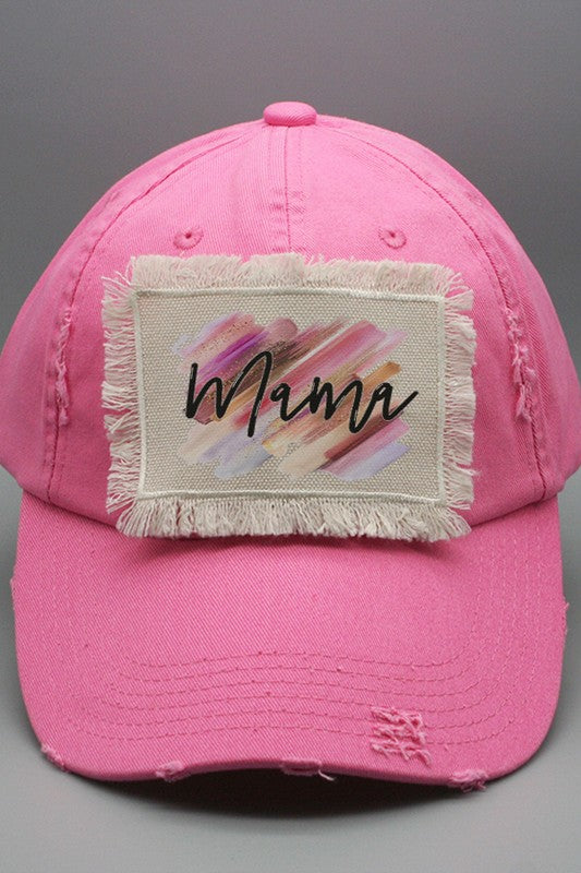 Mother's Day Mama Script Strokes Patch Hat