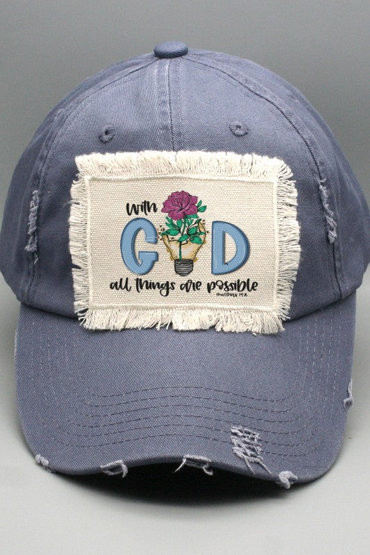 With God All Things are Possible Patch Hat