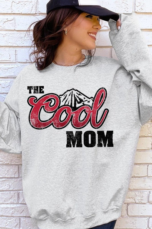 The Cool Mom Oversized Graphic Fleece Sweatshirts