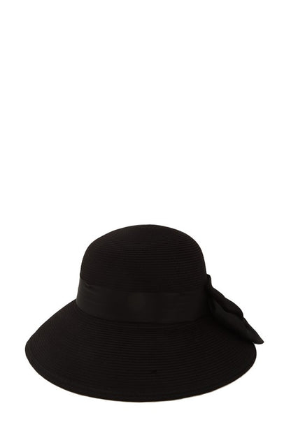 Straw Back Ribbon Panama Sun Hat