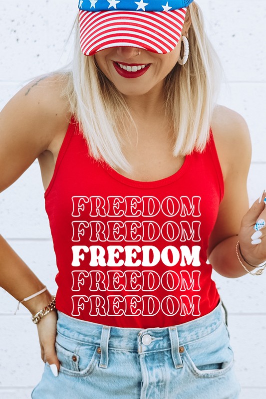 Freedom Stack Patriotic Graphic Tank Top