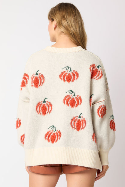 Pumpkin Crewneck Sweater