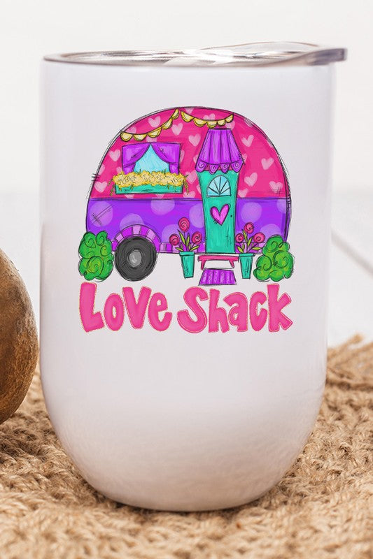 Valentine's Day Love Shack Wine Cup Tumbler