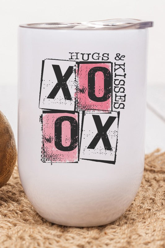 Valentine's Day XoXo Hugs Kisses Wine Cup