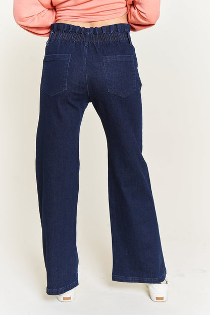 JEANS ANCHO CON BOTONES DE CINTURA ALTA JBJ1087P