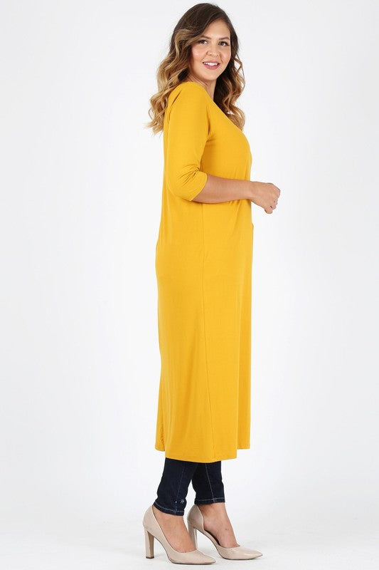 Plus Size Slit front  Maxi Top