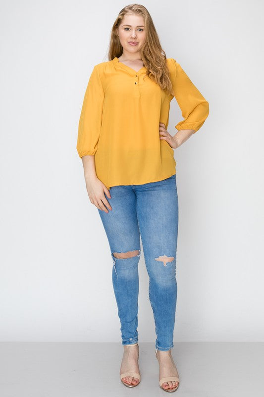 Plus Size Simple Blouse