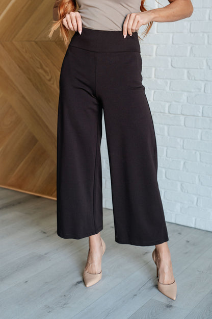 Magic Wide Leg Crop Pants in Chocolate