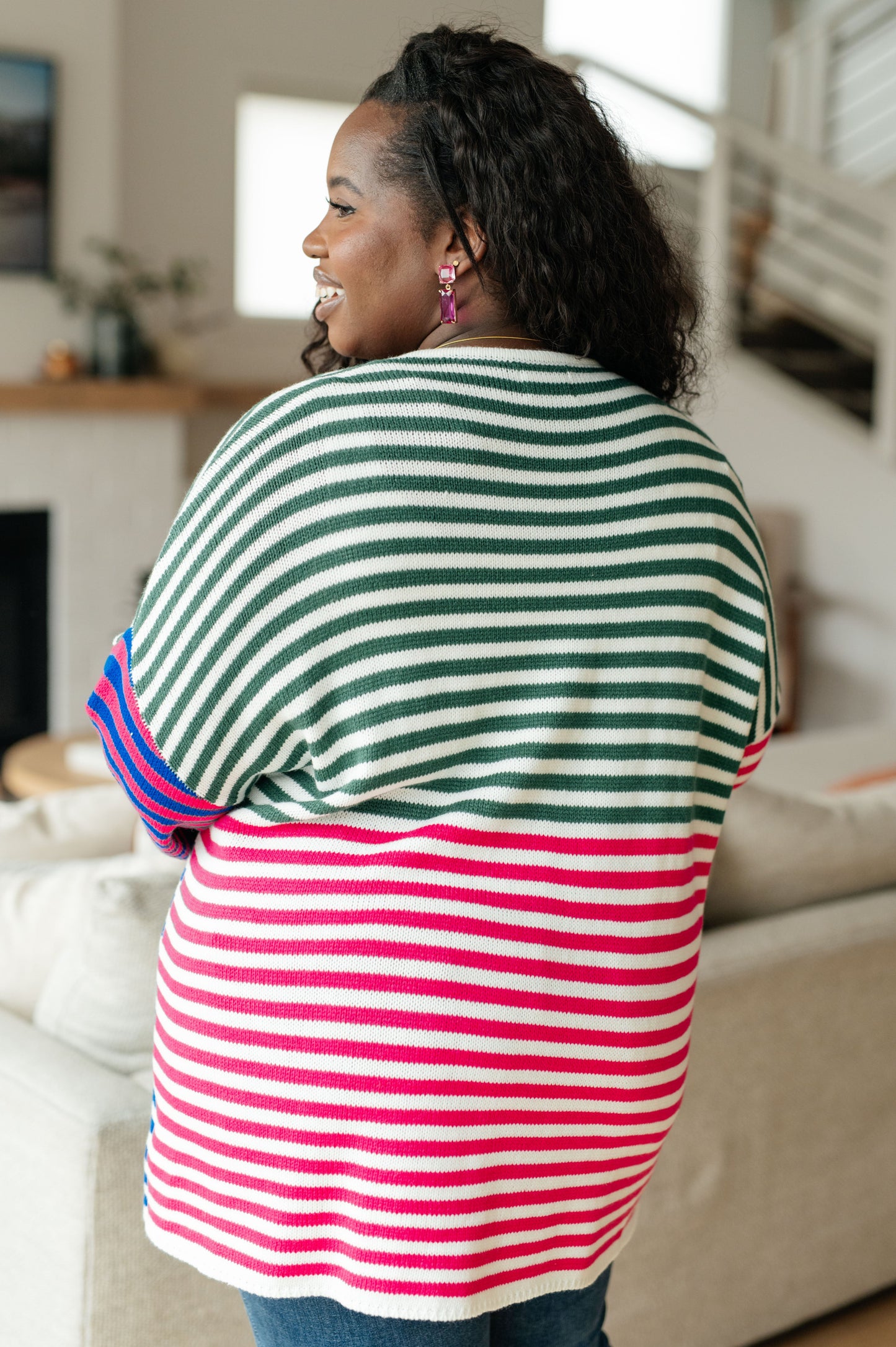 Marquee Lights Striped Cardigan