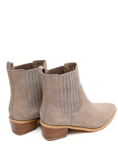 Leonor Suede Ankle Boot in Taupe