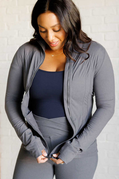 Staying Swift Activewear Jacket in Titanium