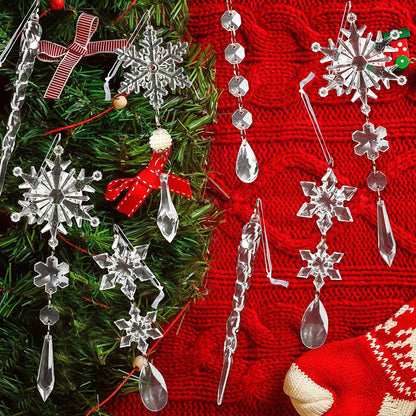 Acrylic Icicle Ornaments, Set of 10