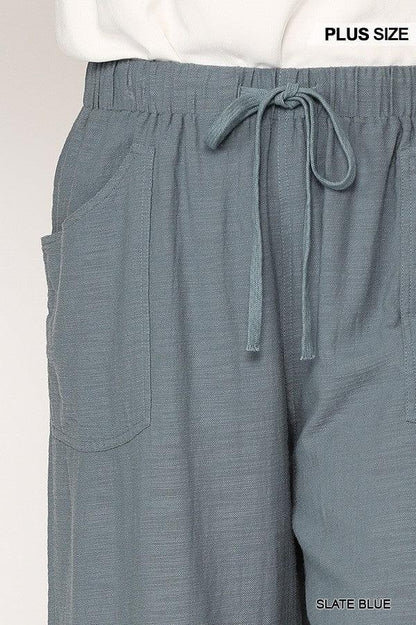 Frayed Wide Leg Pants With Pockets - Dahlia Boutique