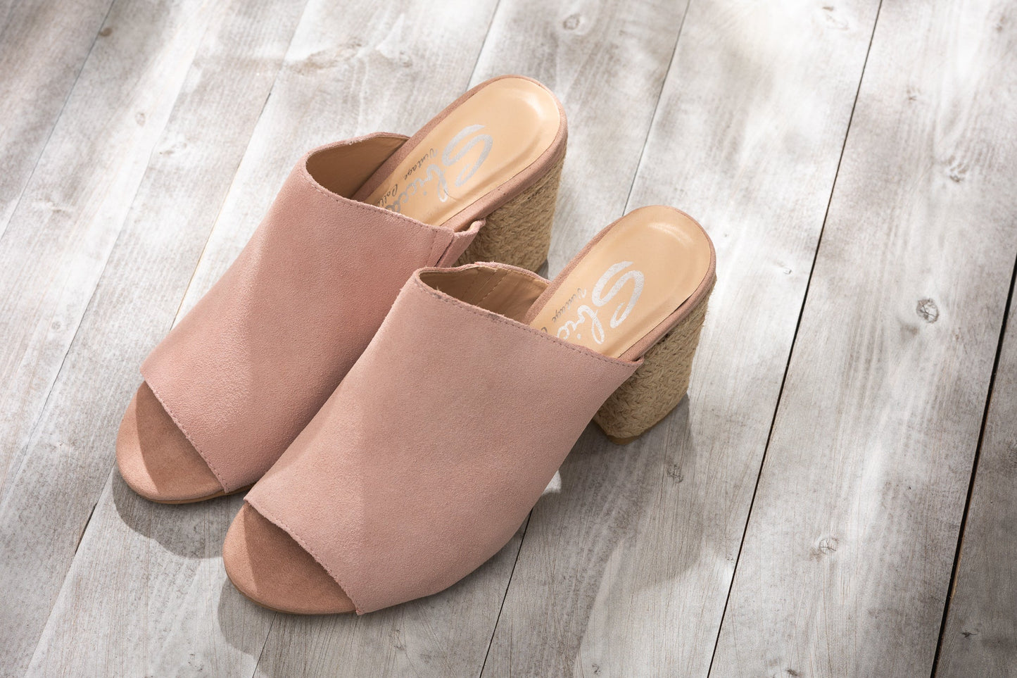 Helena Heeled Sandal in Blush Suede