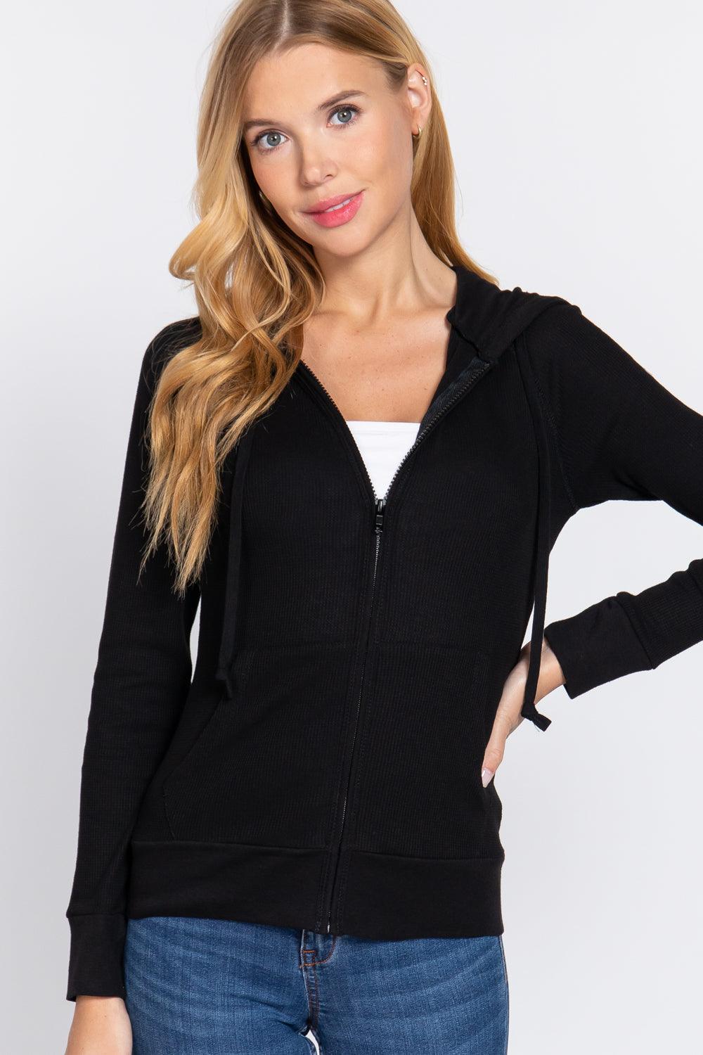 Thermal Hoodie Jacket - Dahlia Boutique