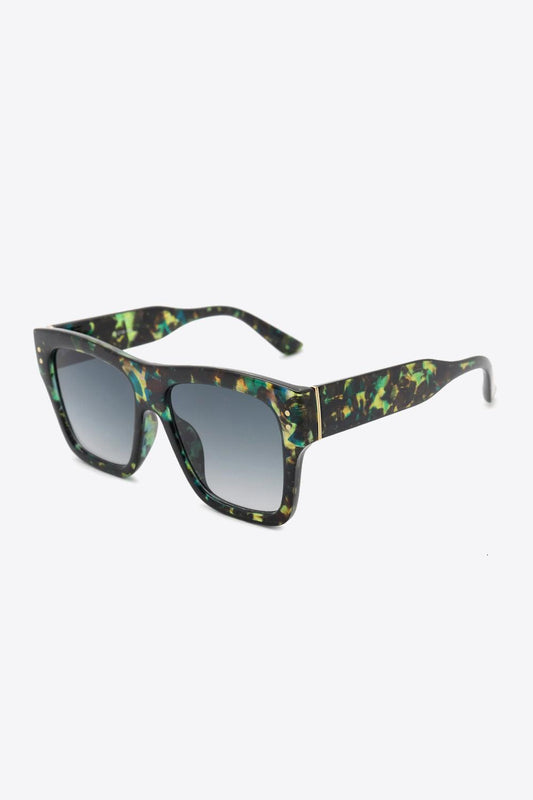 UV400 Patterned Polycarbonate Square Sunglasses - Dahlia Boutique