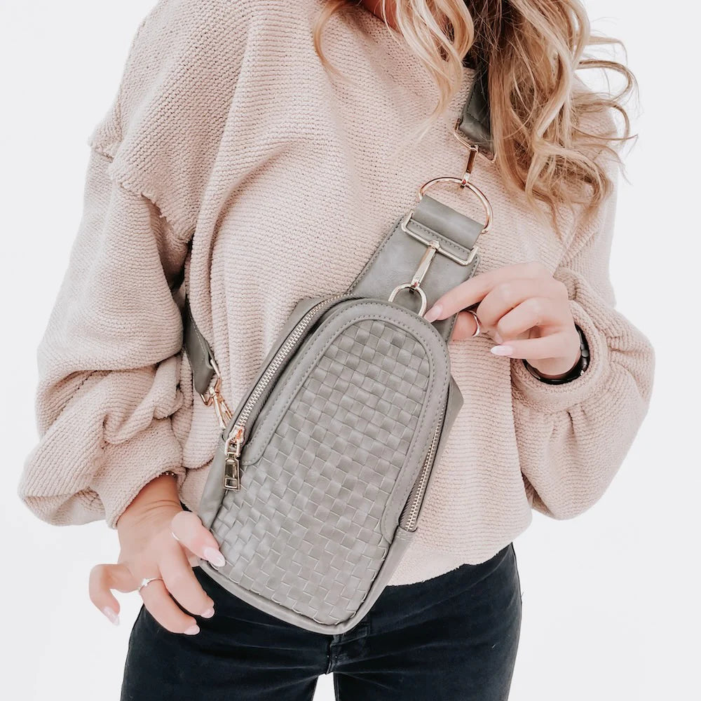 WAVERLY WOVEN SLING BAG