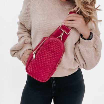 WAVERLY WOVEN SLING BAG