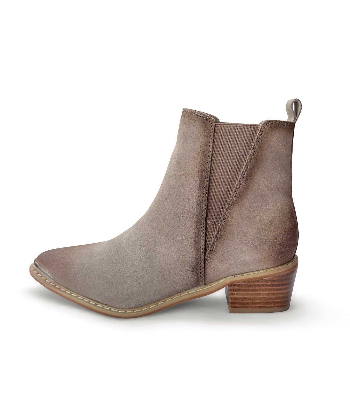 Wylie Suede Ankle Boot in Taupe