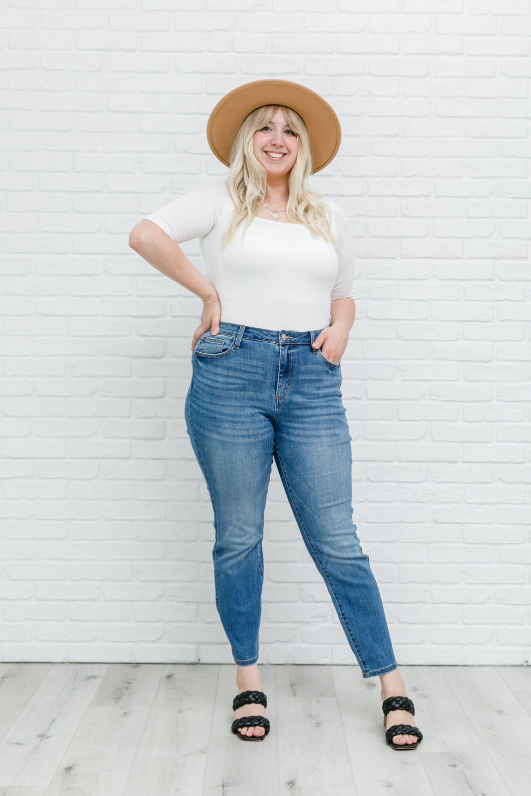 High Waist Slim Fit Jeans - Dahlia Boutique