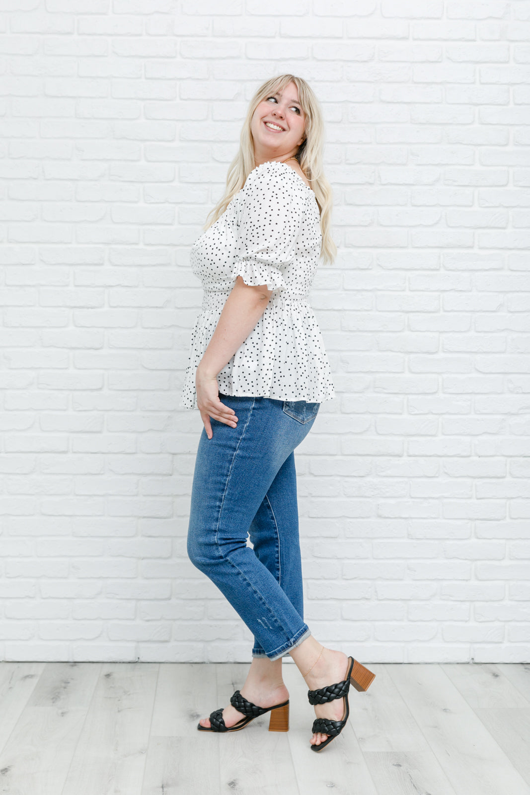 Chose Me Dotted Top - Dahlia Boutique