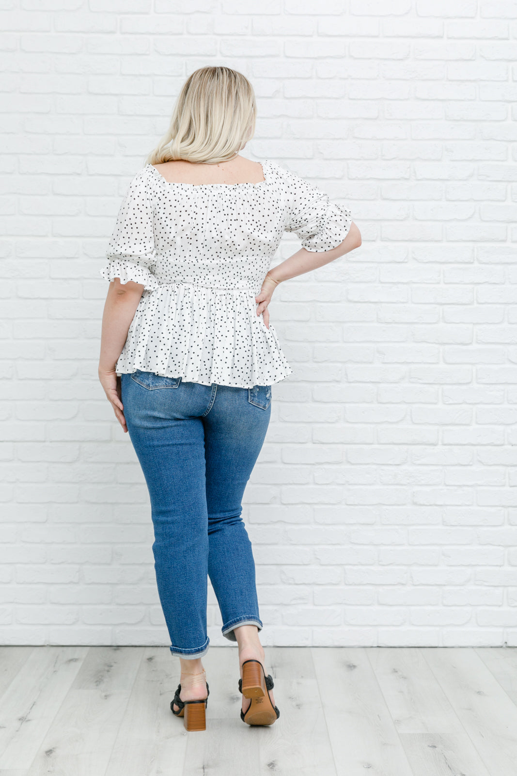 Chose Me Dotted Top - Dahlia Boutique