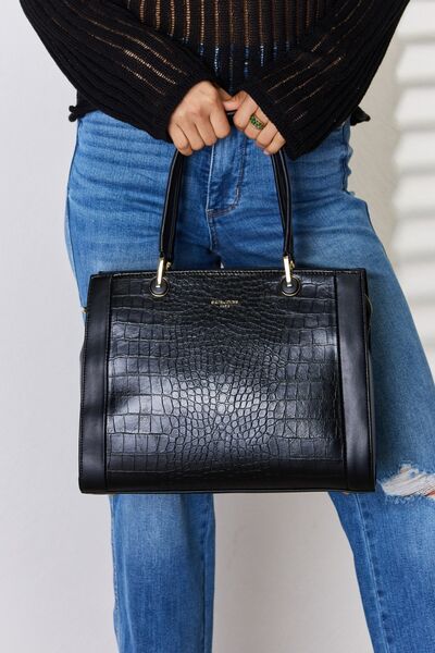 David Jones Texture PU Leather Handbag - Dahlia Boutique