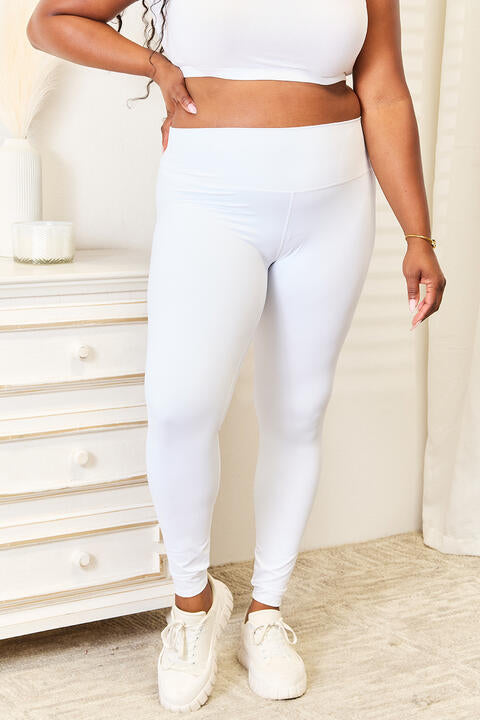 Double Take Wide Waistband Sports Leggings - Dahlia Boutique