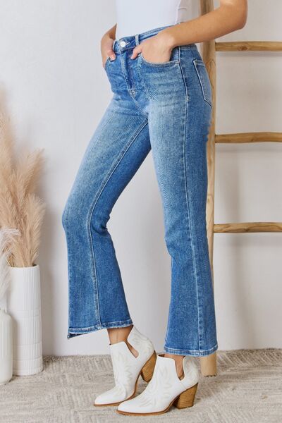 RISEN Full Size High Rise Ankle Flare Jeans - Dahlia Boutique