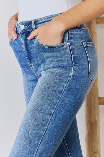 RISEN Full Size High Rise Ankle Flare Jeans - Dahlia Boutique