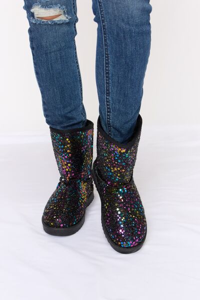 Forever Link Sequin Thermal Flat Boots - Dahlia Boutique