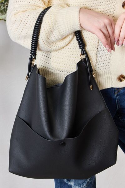 SHOMICO Vegan Leather Handbag with Pouch - Dahlia Boutique