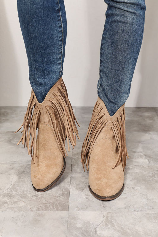 Legend Women's Fringe Cowboy Western Ankle Boots - Dahlia Boutique