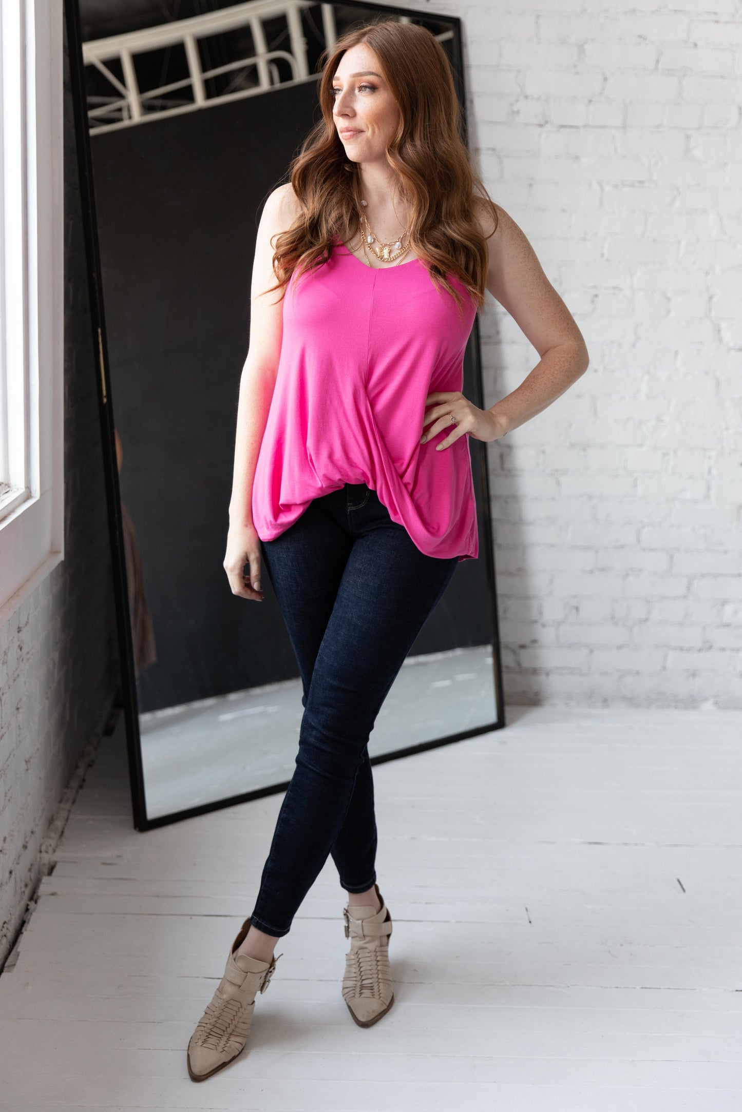 Think Pink Tank - Dahlia Boutique