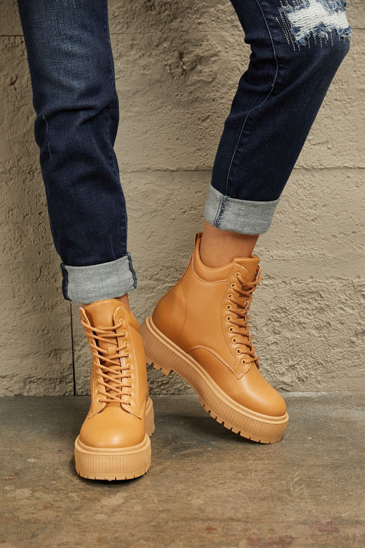 East Lion Corp Platform Combat Boots - Dahlia Boutique